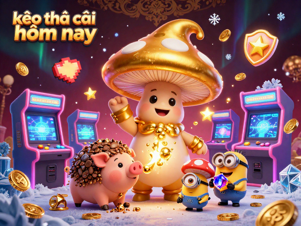 Experience the thrill of kèo nhà cái hôm nay with our vibrant gaming scene showcasing colorful arcade elements and magical characters.