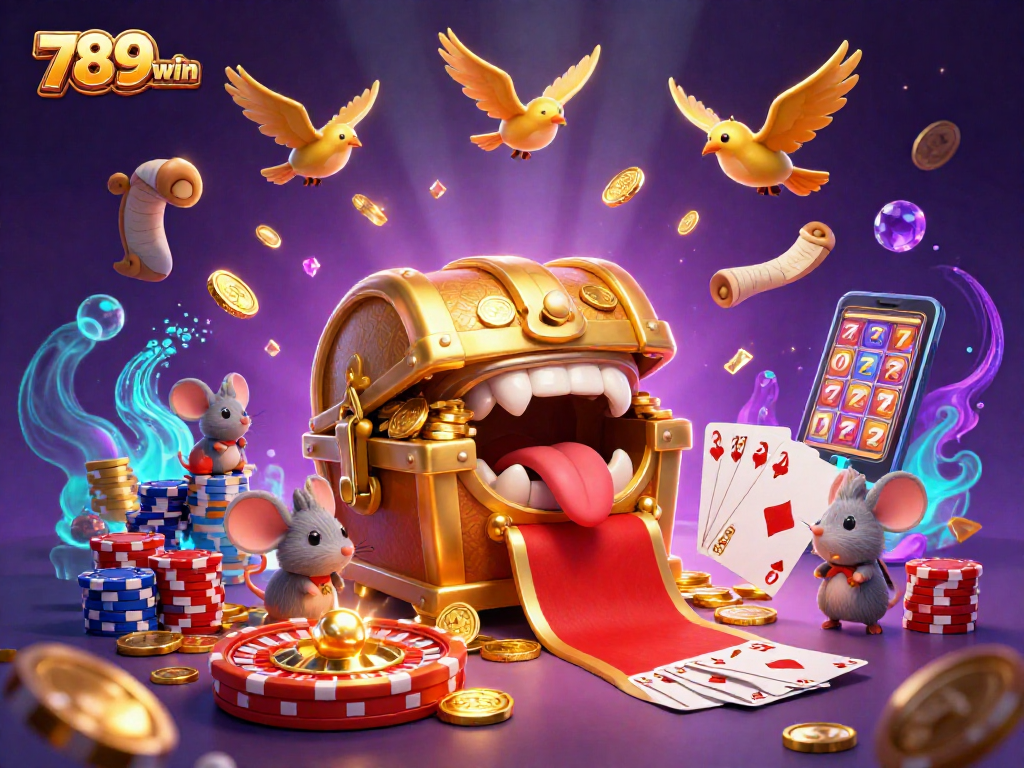 Experience excitement and riches at 789win with lively casino creatures and games displayed