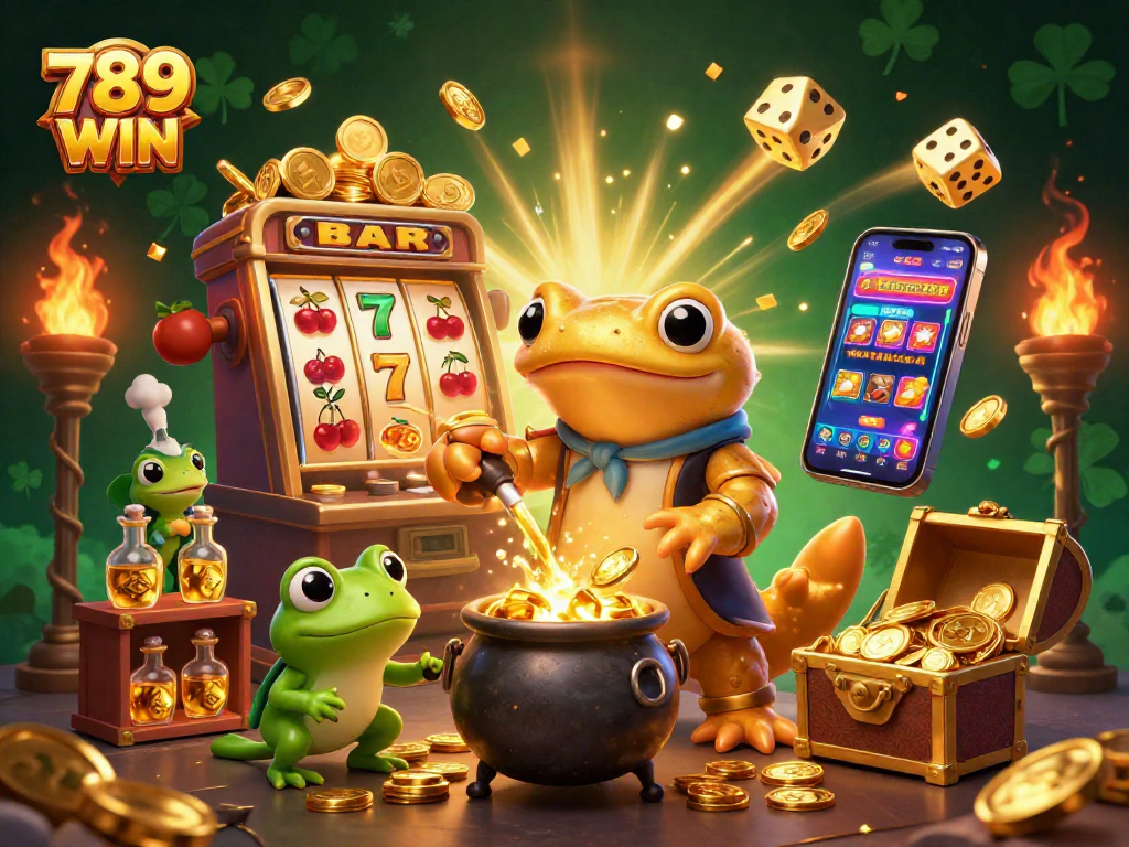 Experience the thrill at 789 WIN with a golden salamander alchemist crafting jackpots and excitement!