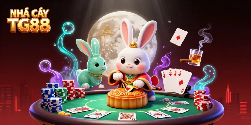 Experience thrilling gameplay at NHÀ CÁI TG88, featuring captivating scenes of poker and folklore.