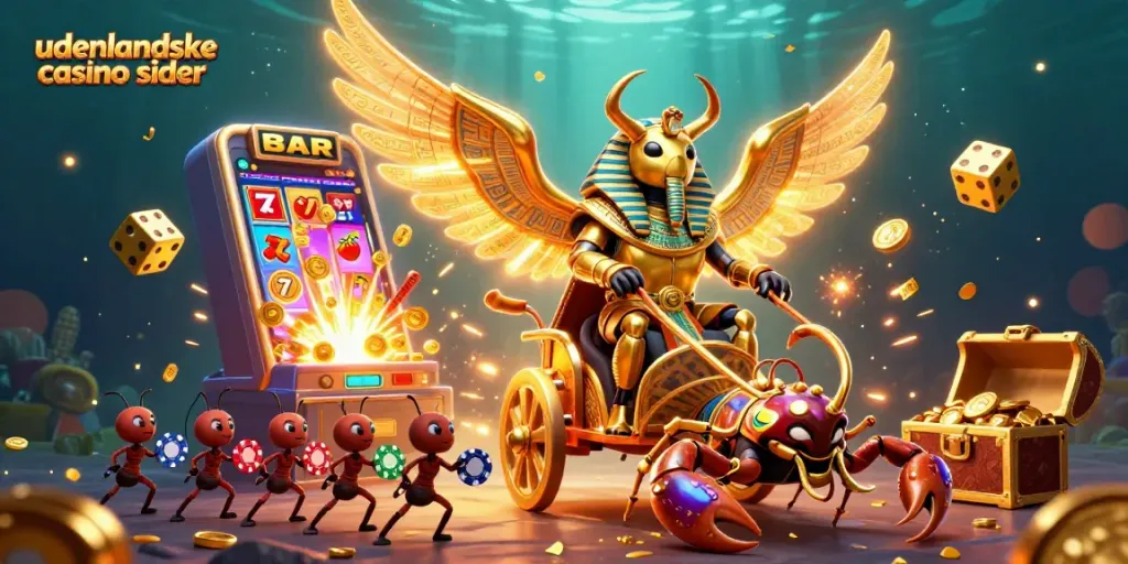Engage with udenlandske casino sider through a vibrant 3D casino scene full of action and excitement.