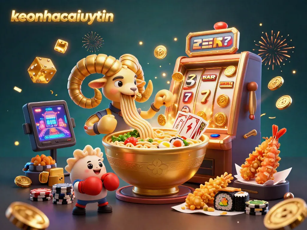 Experience the excitement of keonhacaiuytinn with vibrant 3D characters in an energetic casino scene.
