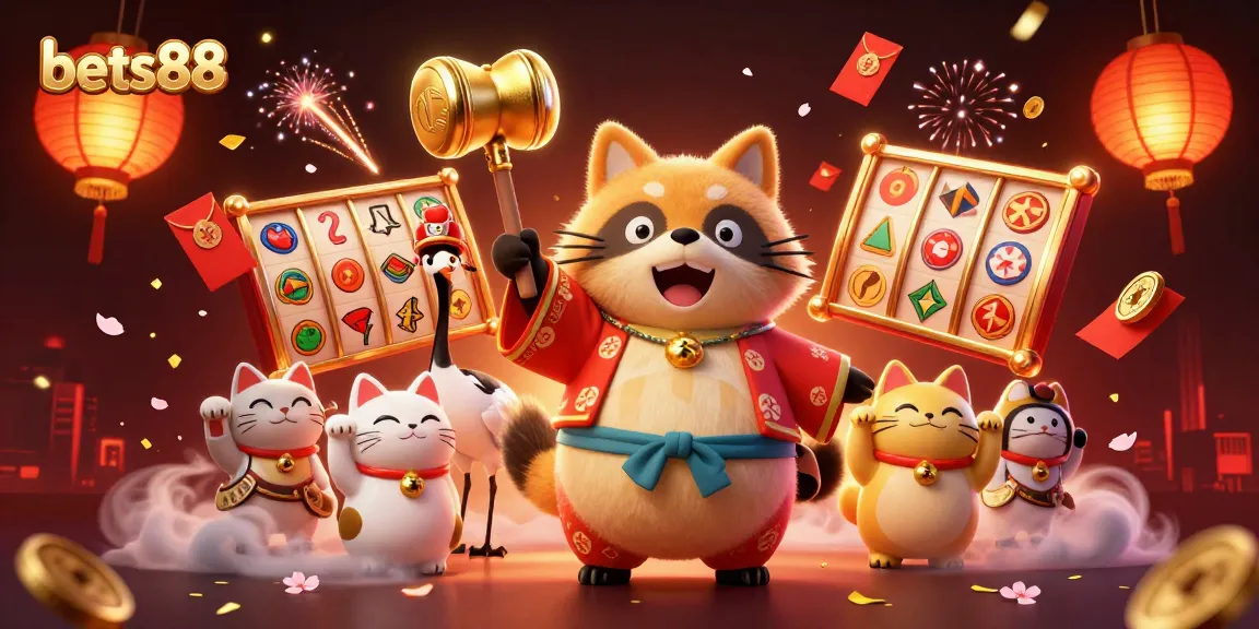 Bets88 offers a vibrant casino experience with cheerful characters and exciting slot elements.