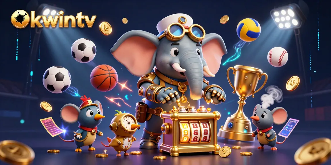 Experience thrilling sports betting with okwintv's dynamic casino illustration, showcasing engaging gameplay.