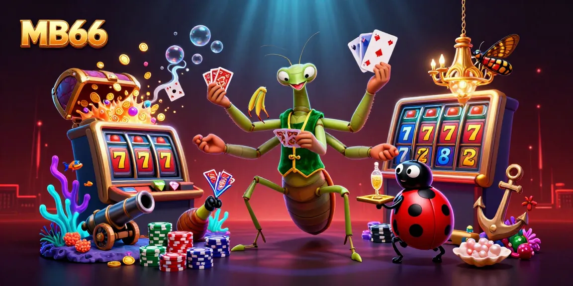 Engage with thrilling gameplay at MB66, experience vibrant slots surrounded by colorful gems.