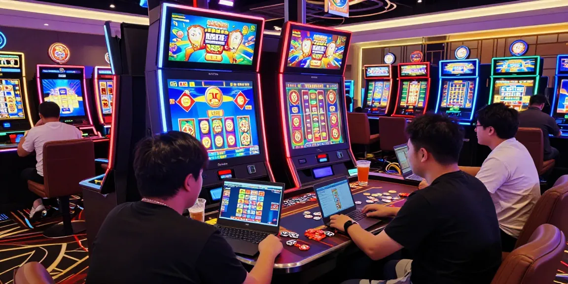 Engaged gamers experiencing slot gacor in a lively digital casino environment.