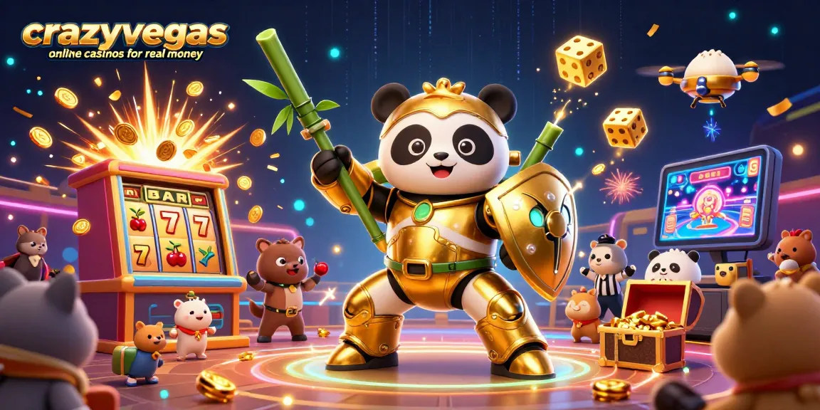 Experience crazyvegas online casinos for real money with a vibrant and dynamic casino illustration.